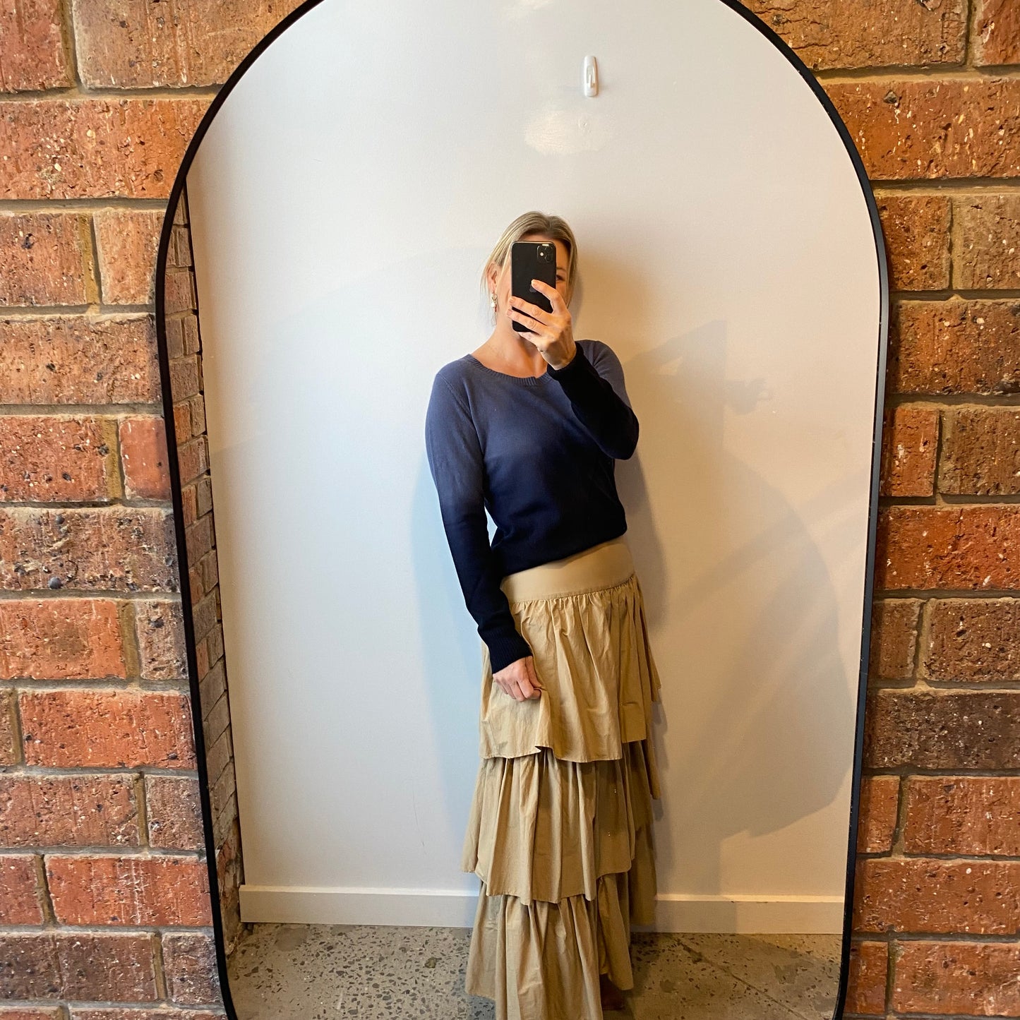 Husk Cashmere Knit Jumper in Ombre Blue - Size Small
