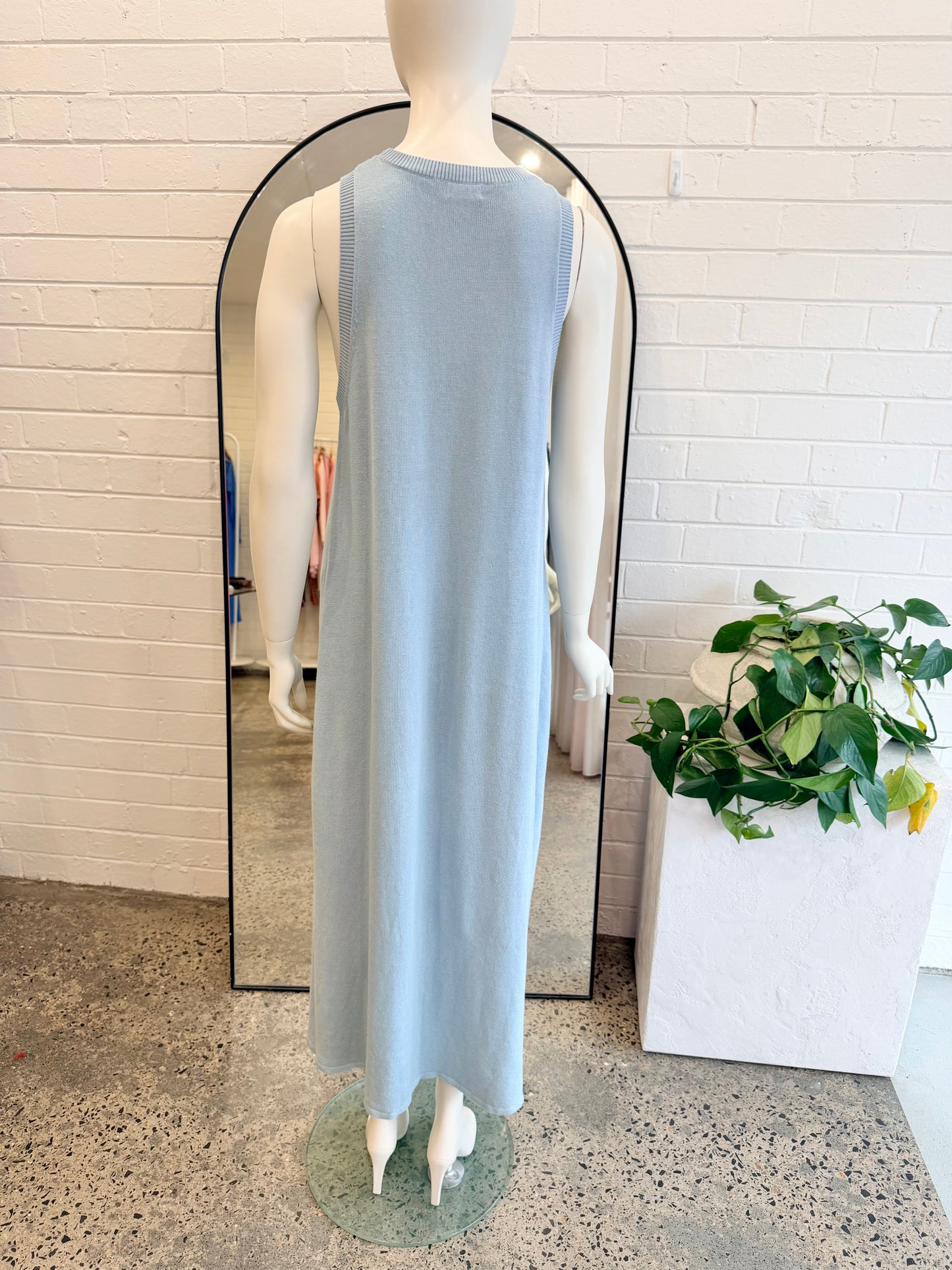 Arcaa  Izi Organic Linen Cotton Maxi Dress in Sky - Size L (12)