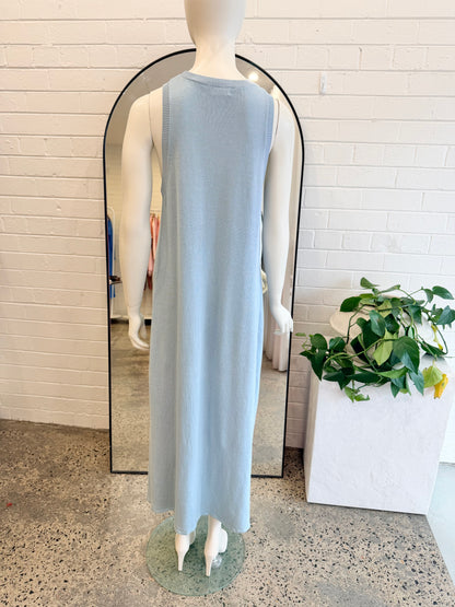 Arcaa  Izi Organic Linen Cotton Maxi Dress in Sky - Size L (12)