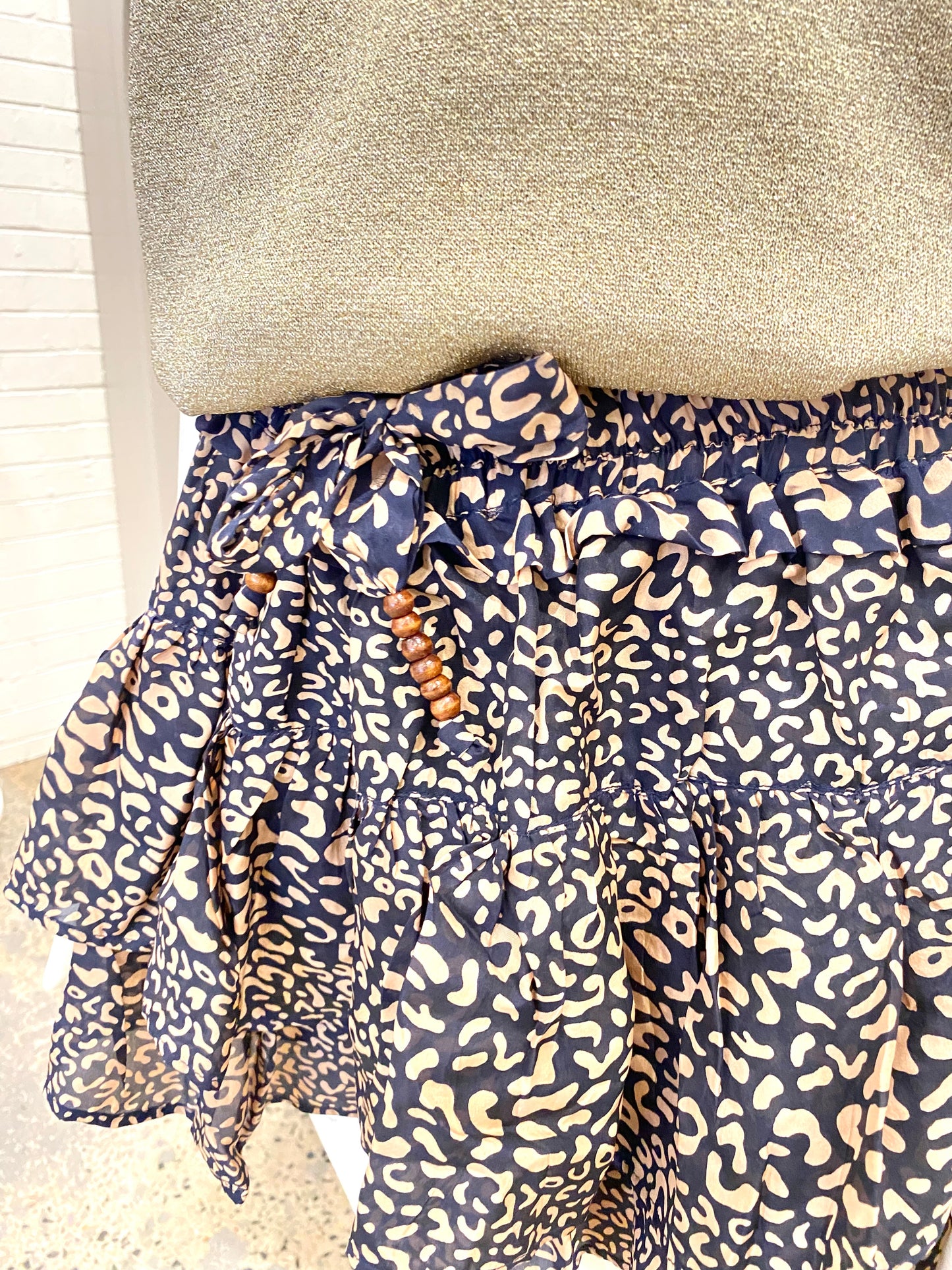 Flannel Adley Frill Shorts in Leopard - Size 3 (12)