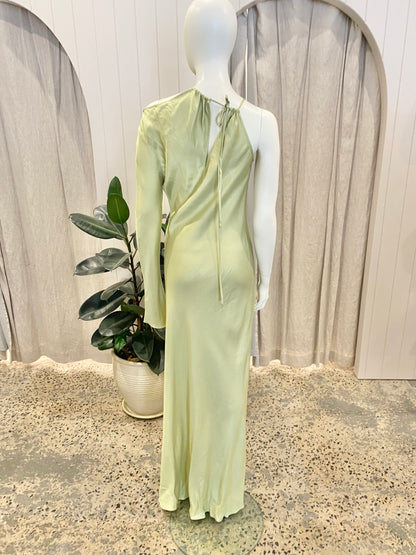 Bec & Bridge Kai Asym Maxi Dress in Pear - Size 10