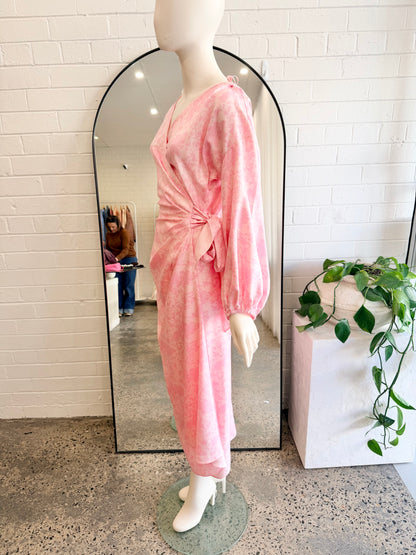 Scanlan Theodore Silk Print Wrap Dress - Size 12 - Pre-Loved Geelong