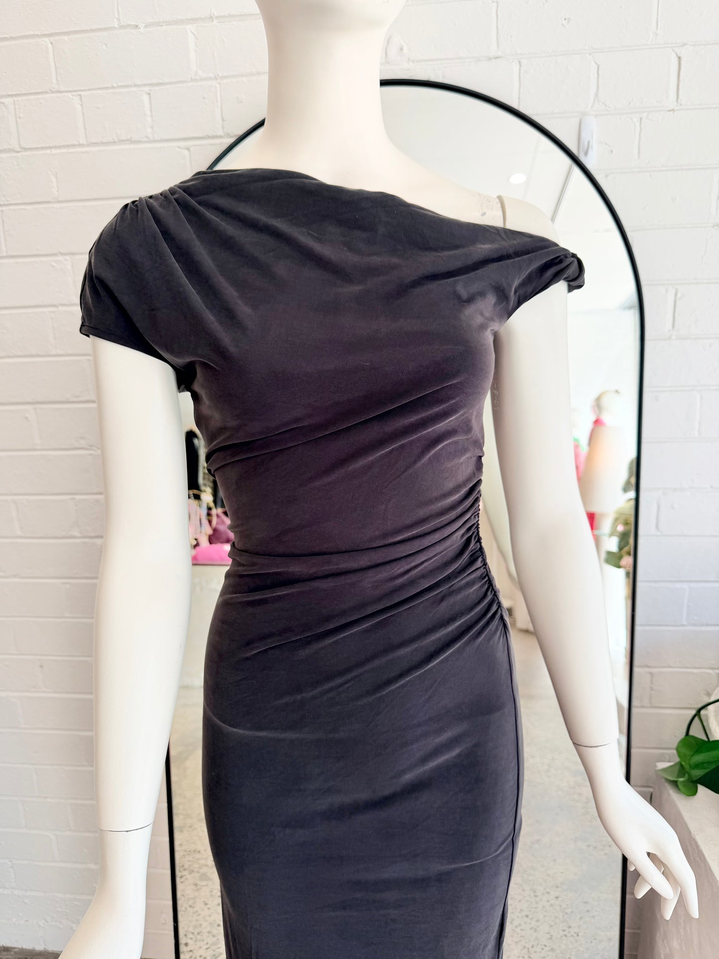 Dissh Black Rio Draped Maxi Dress - Size XS (6 - 8) - Pre-Loved Geelong