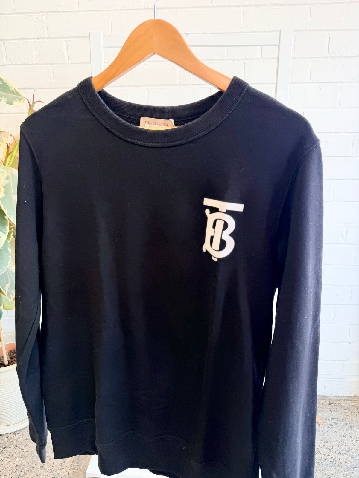 Burberry Black Dryden TB Logo Sweat - Size M (10)