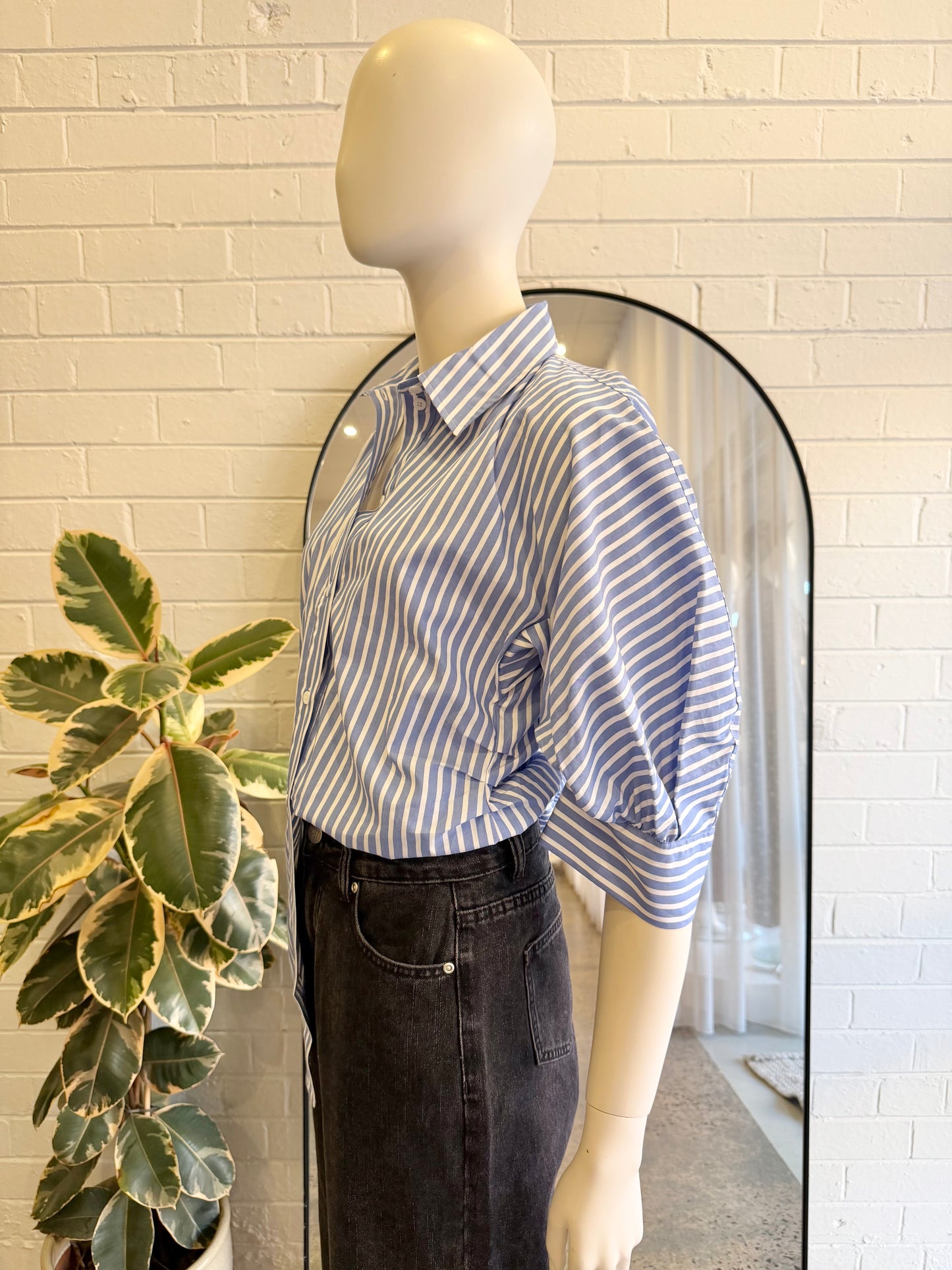 Day Birger et Mikkelsen 'Raphael' Classic Stripe Shirt in Blue/White - Size 36 (8-10)