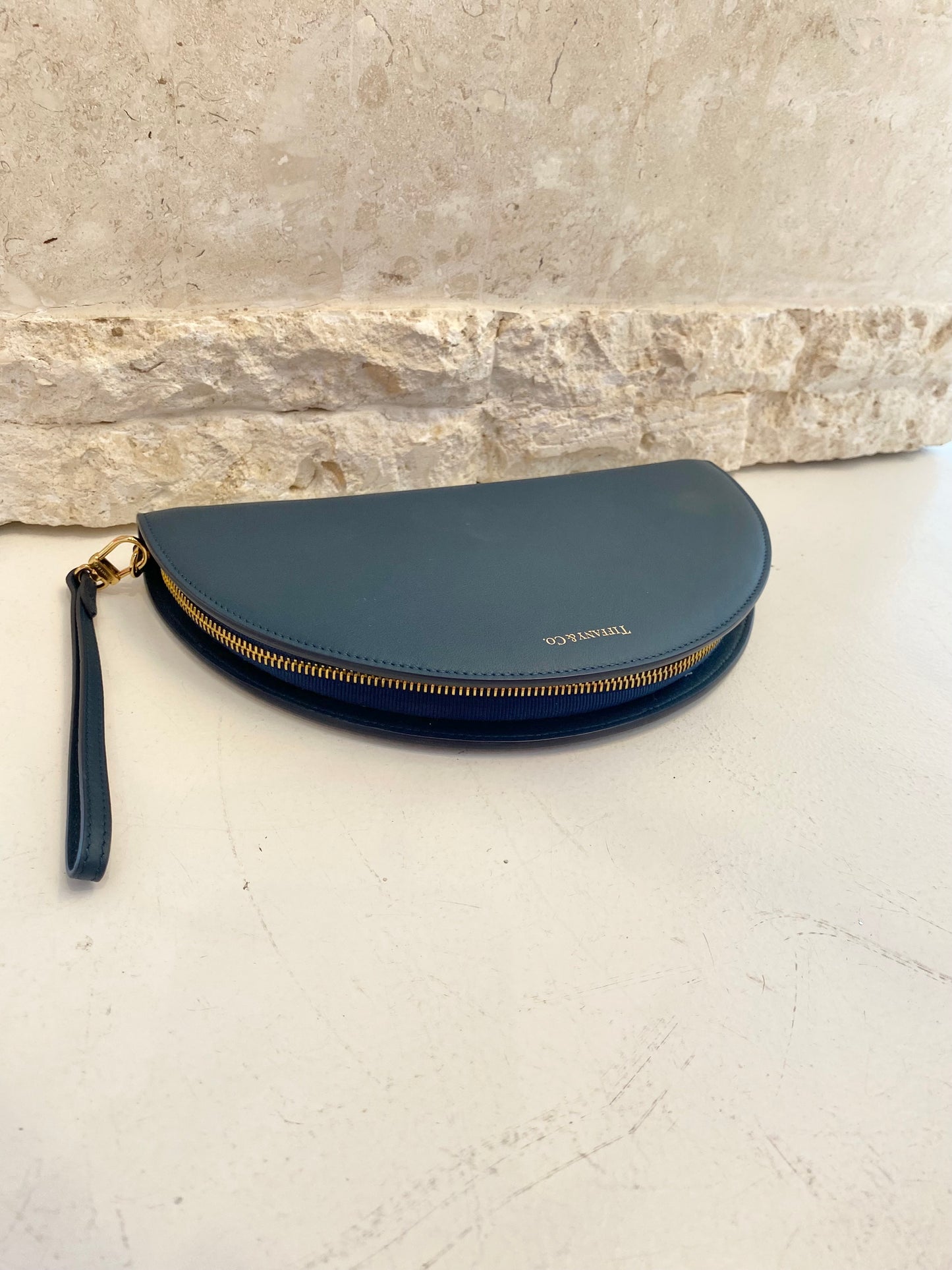 Tiffany & Co. Half Moon Wallet/Clutch in Navy