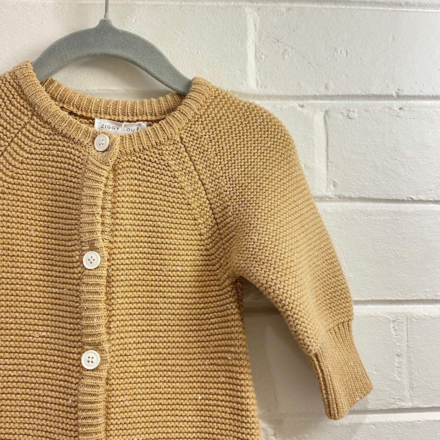 Ziggy Lou Tan Knitted Onesie - Size 0/3 m