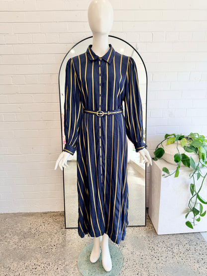 Allessandra Ink Soho Frankie Midi Dress - Size XL (14) - Perw-Loved Geelong