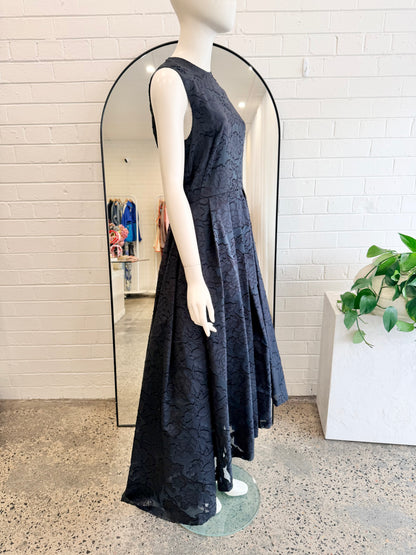 H&M Conscious Floral Textured Gown in Black - Size 12