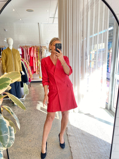 Viktoria and Woods Red Adriatic Blazer Dress - Size 1 (10)