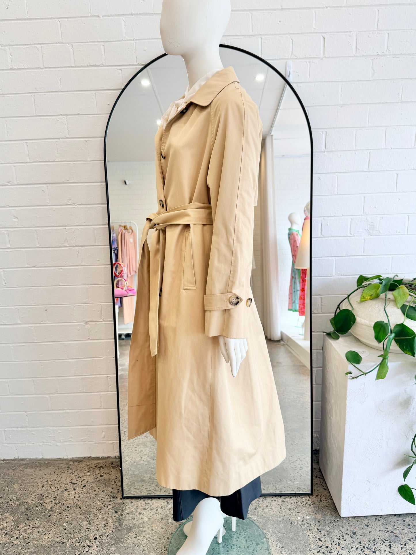 Friends With Frank Camel Avery Trench Coat - Size M (10 - 12)