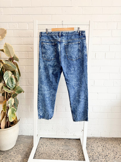 Isabel Marant Étoile Acid-Wash Tapered Jeans - Size 44 (14)