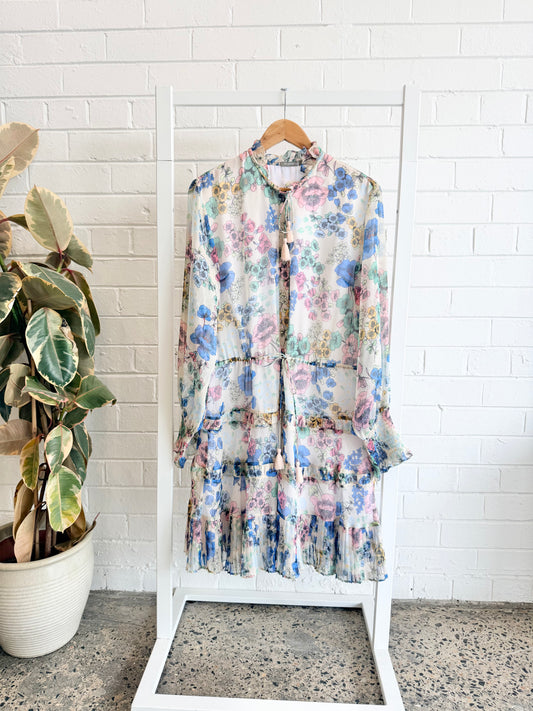 Feathers Floral Midi Dress - Size XL (14)