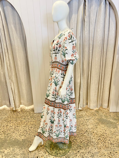 Hannah Artwear Camilla Linen Dress in Floral - Size 3 (14)