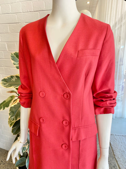 Viktoria and Woods Red Adriatic Blazer Dress - Size 1 (10)