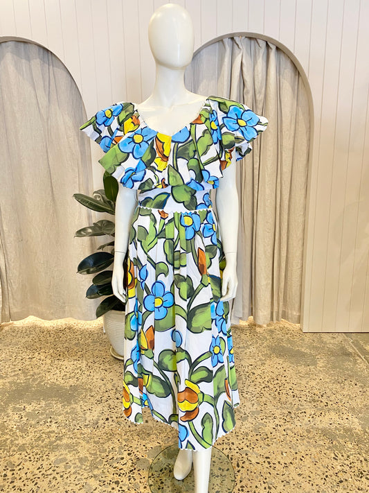 Binny The Front Lawns Midi Dress - Size 10