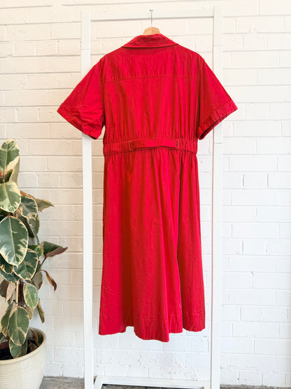Country Road Cherry Cinched Wrap Dress Midi Dress - Size 16