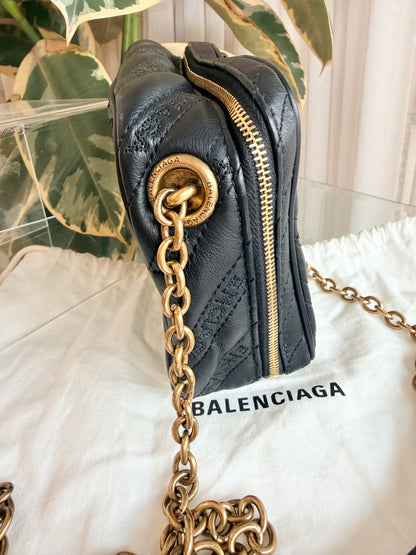 Balenciaga Black Blanket Reporter Camera Bag - Size XS