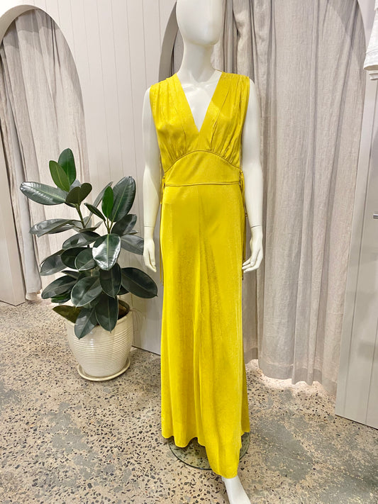 Sass and Bide Yellow Paradise Feeling Maxi Dress - Size 10