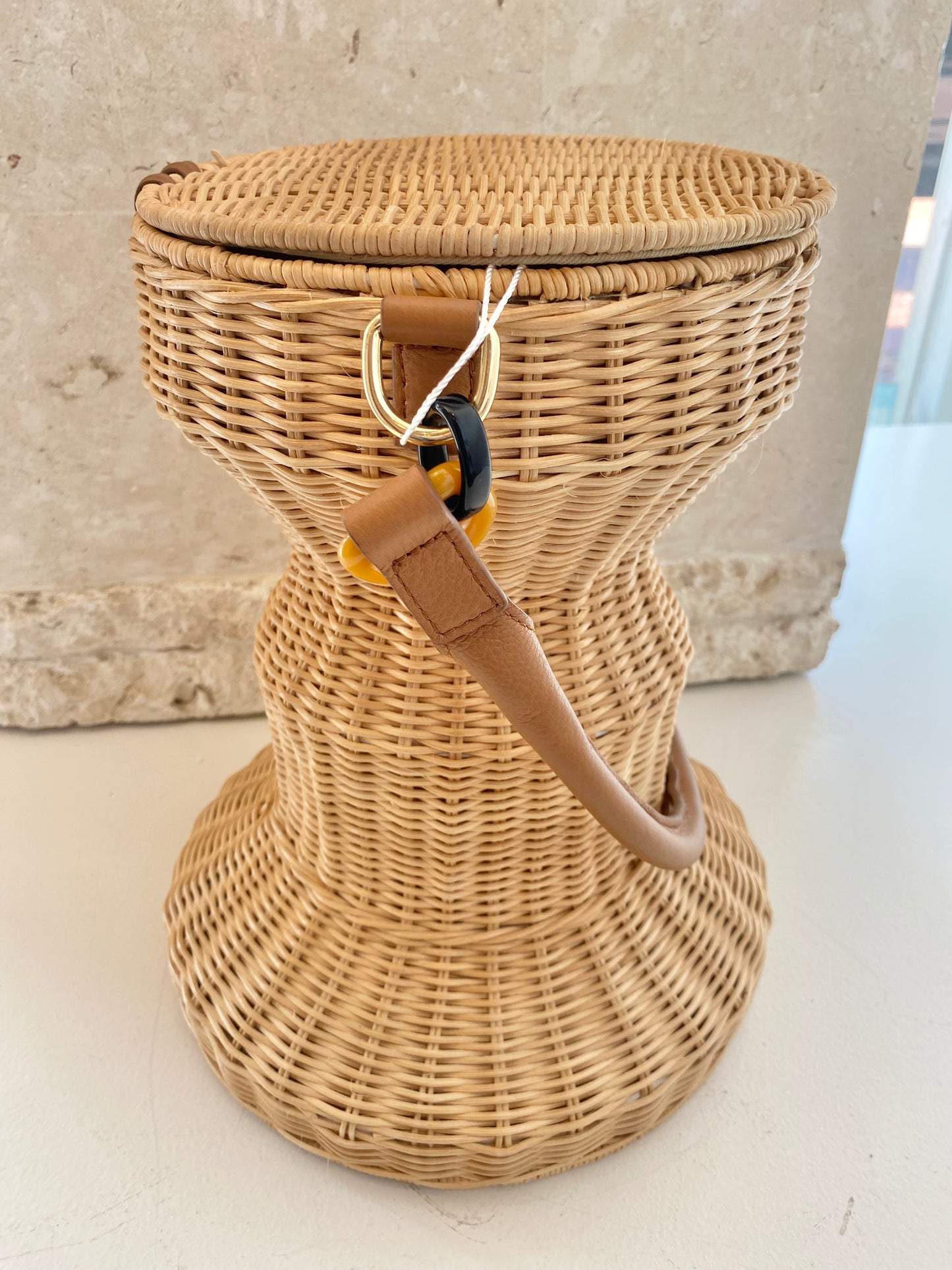 Lucy Folk Wicker Basket Bag