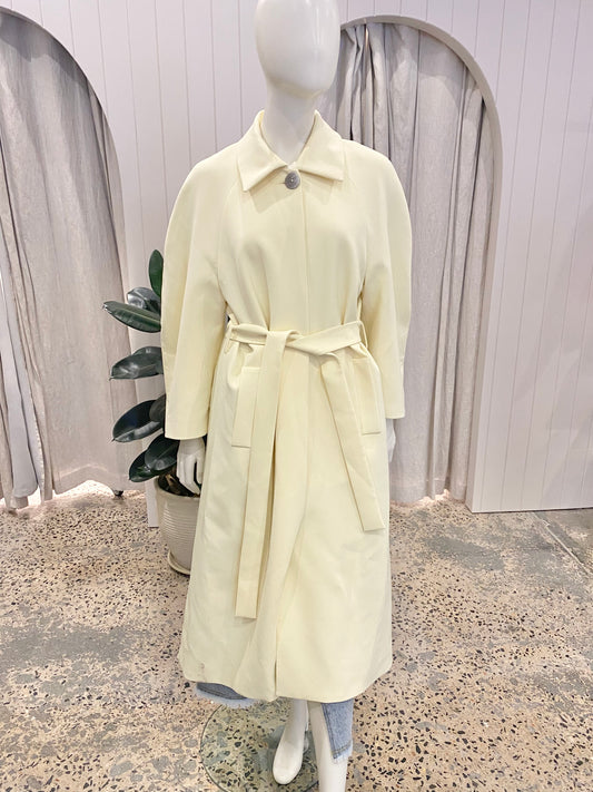 Bianca Spender Lemon Wool Koehler Coat - Size Small (8-10)