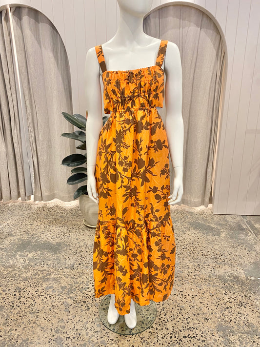 Shona Joy Cut Out Ruched Midi Dress - Size 16