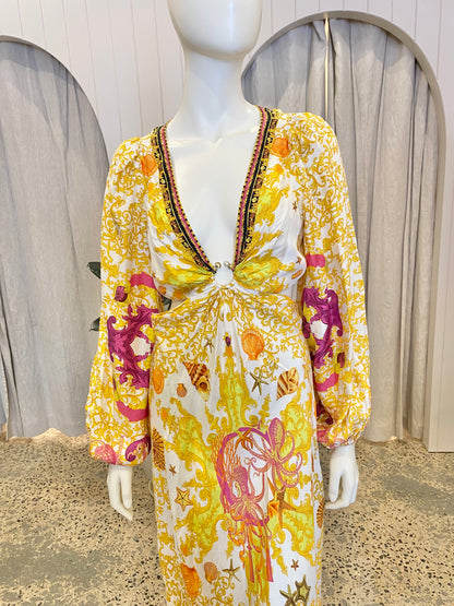 Camilla Squid Squad U-Ring Cut Out Dress - Size Small (8-10)