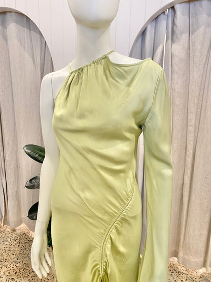 Bec & Bridge Kai Asym Maxi Dress in Pear - Size 10