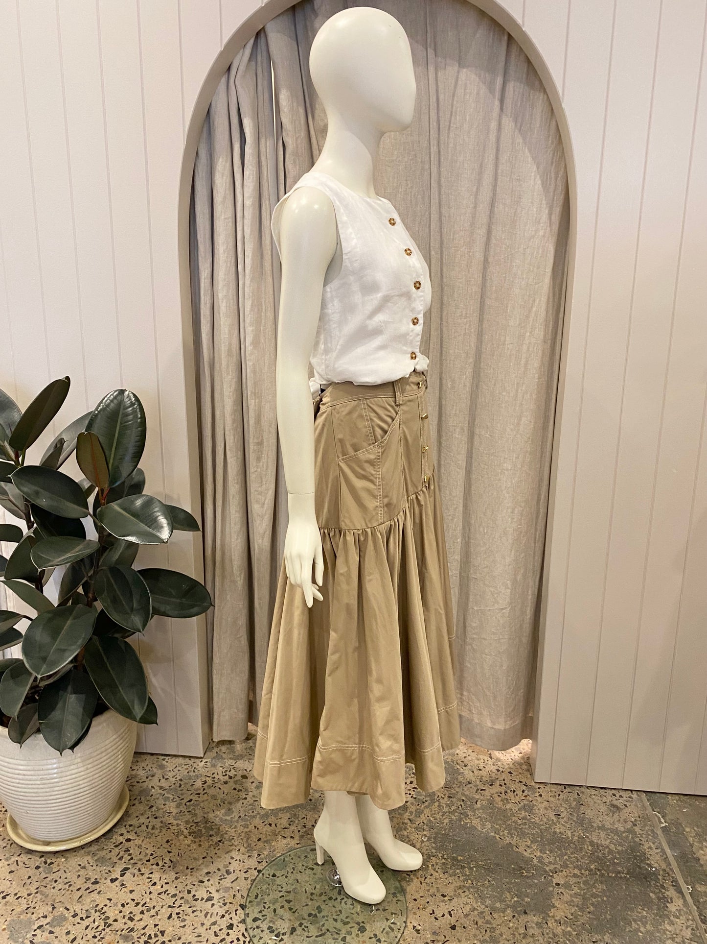 AJE Willow Utility Midi Skirt - Size 16