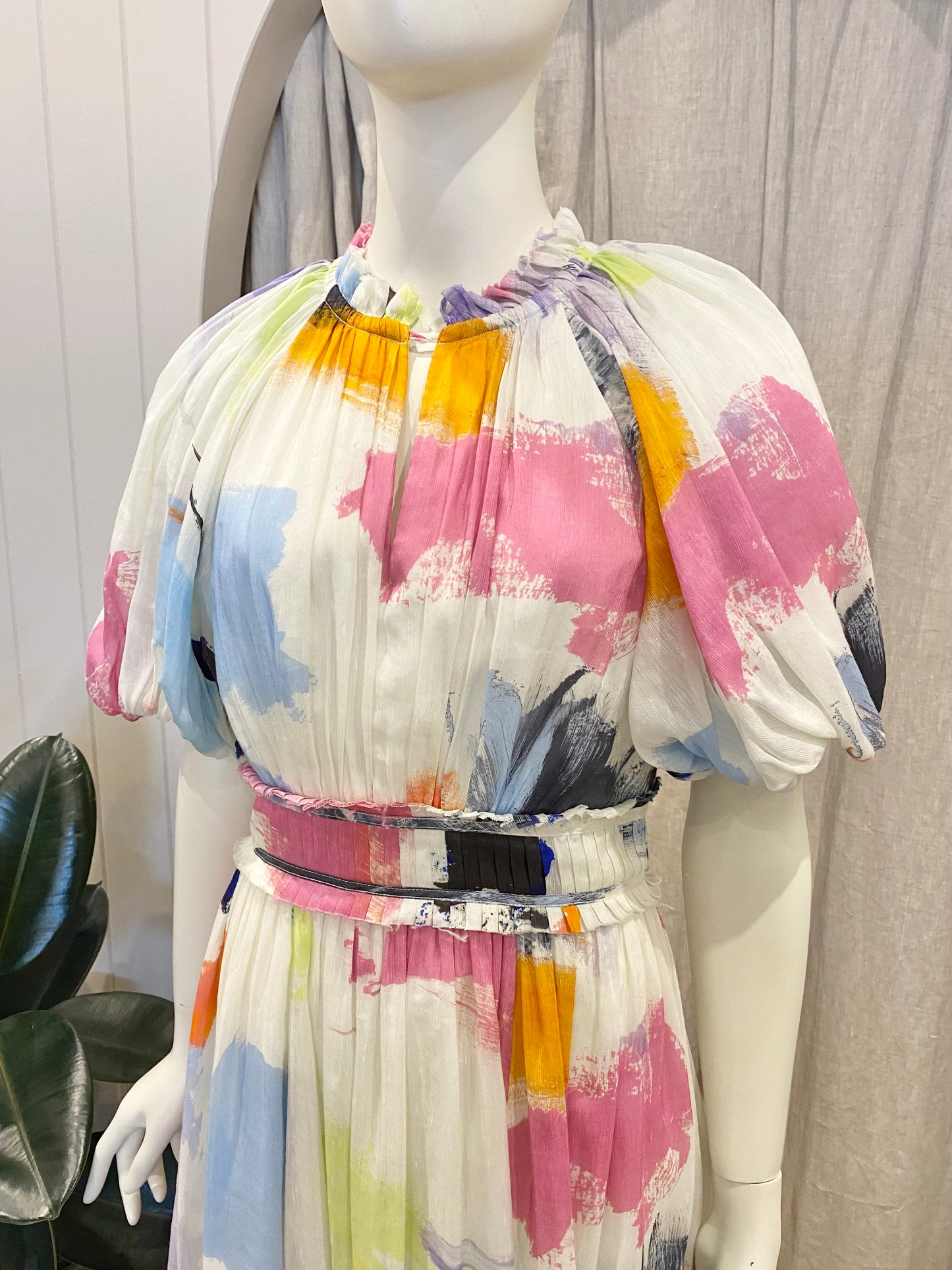 Aje Elysium Blouson Midi Dress - Size 8