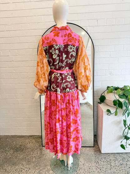 Alemais Multicolour Luis Patchwork Maxi Dress - Size 8- Pre-Loved Geelong
