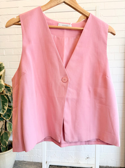 Nude Lucy Pink Petra Vest and Skirt Set - Size L (12)