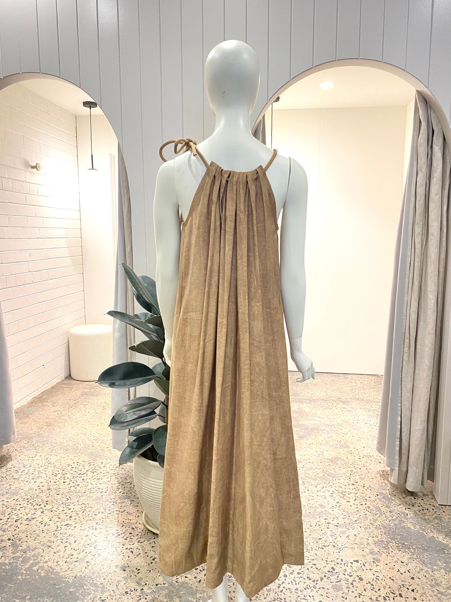 The Row Khaki Midi Dress - Size 8