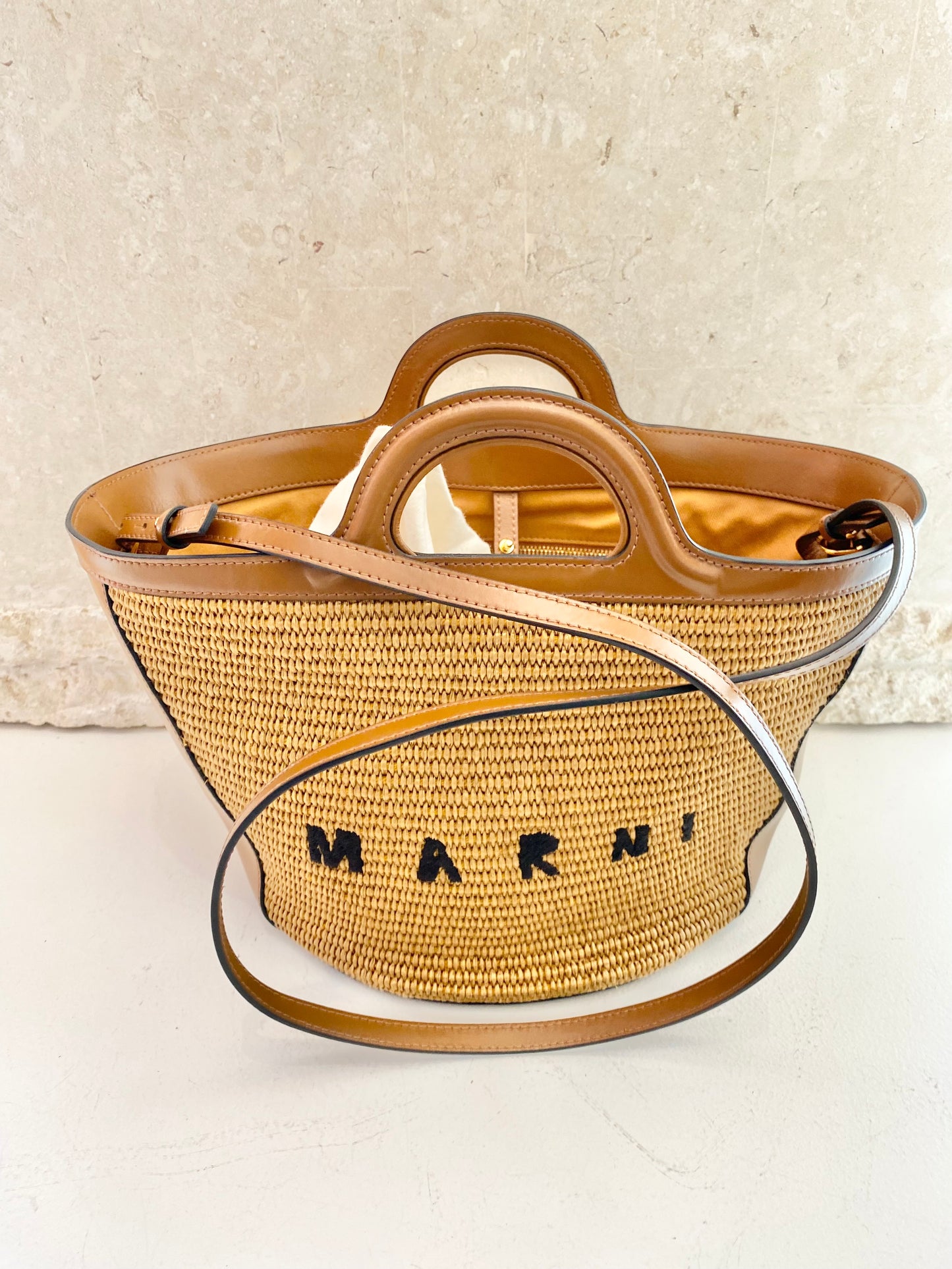 Marni Tropicalia Woven Bucket Bag