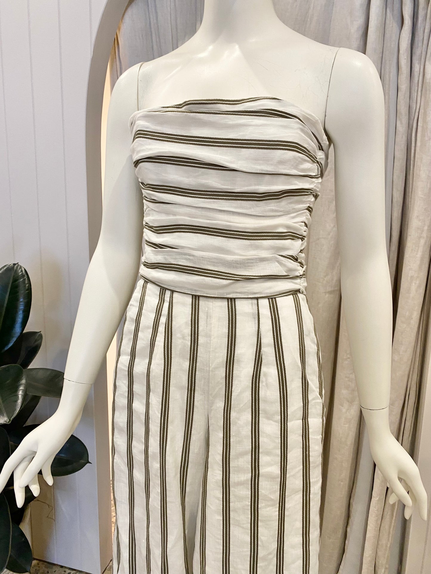 Viktoria & Woods Linen Strapless Jumpsuit - Size 00 (4/6)