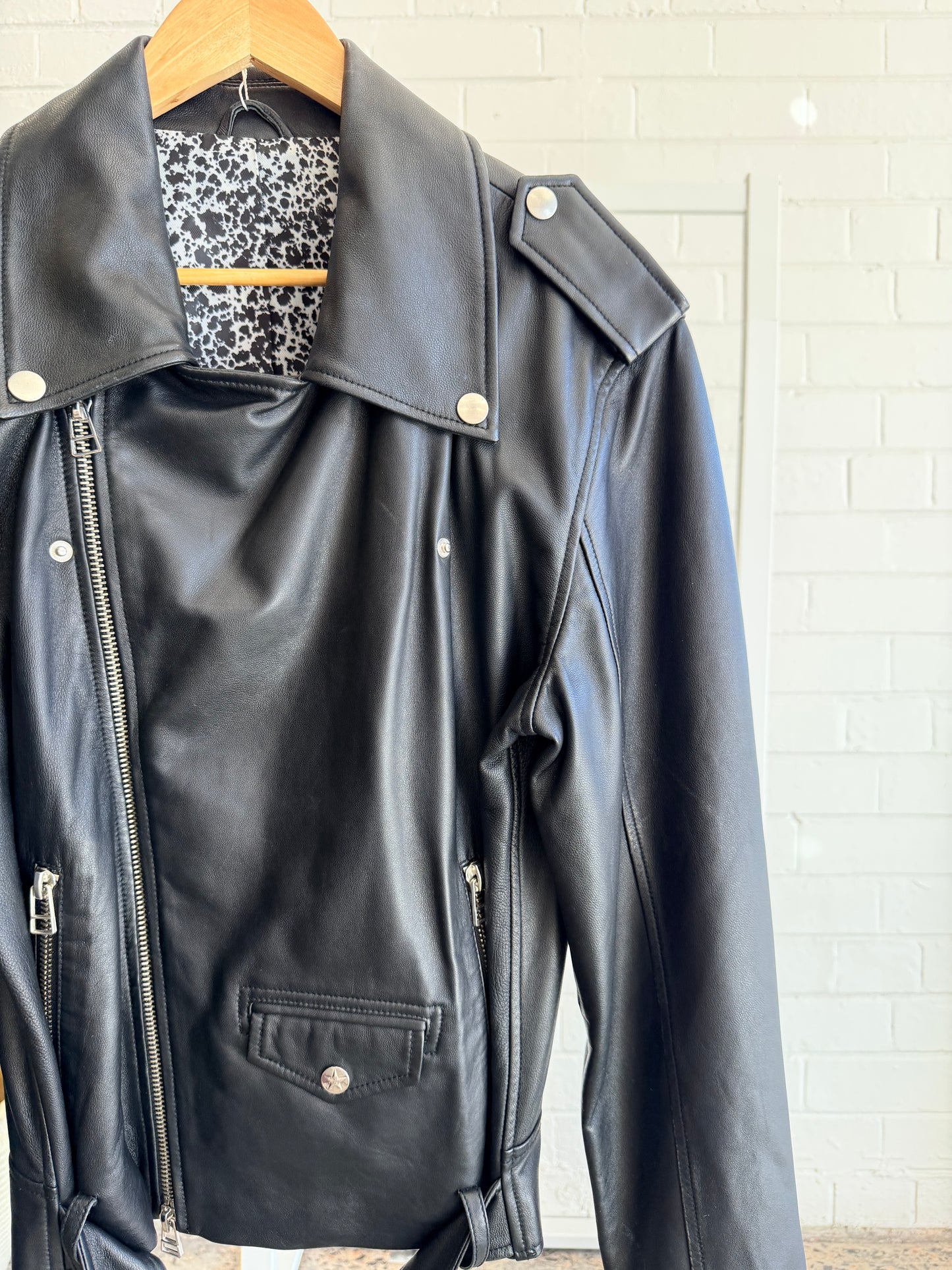 Jean Paul Gaultier x Target Black Leather Jacket - Size 8 - 10