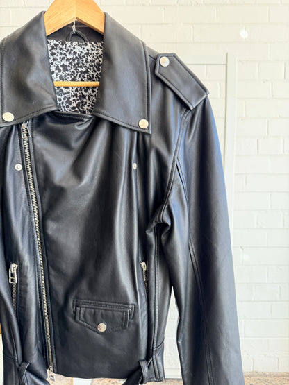 Jean Paul Gaultier x Target Black Leather Jacket - Size 8 - 10