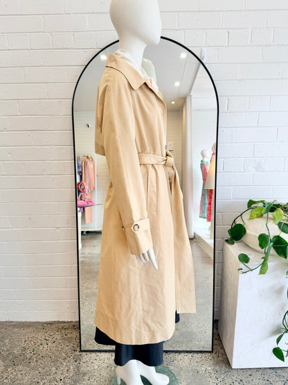 Friends With Frank Camel Avery Trench Coat - Size M (10 - 12)