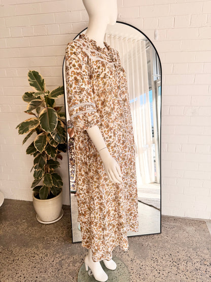 Zoe Kratzmann Floral Traverse Midi Dress  - Size 2