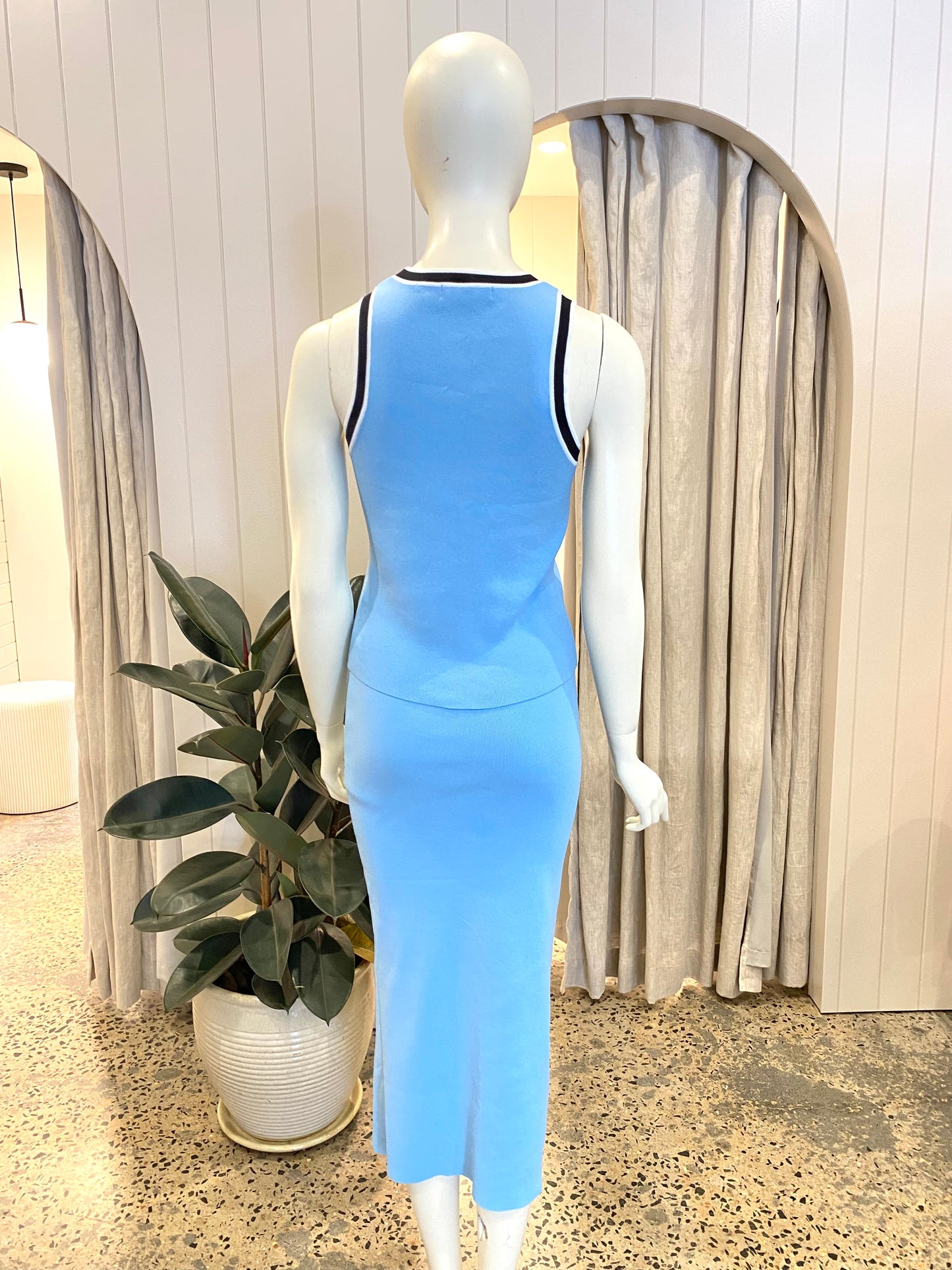 Ena pelly 'Jordan' Knit Set in Blue - Size 6/8