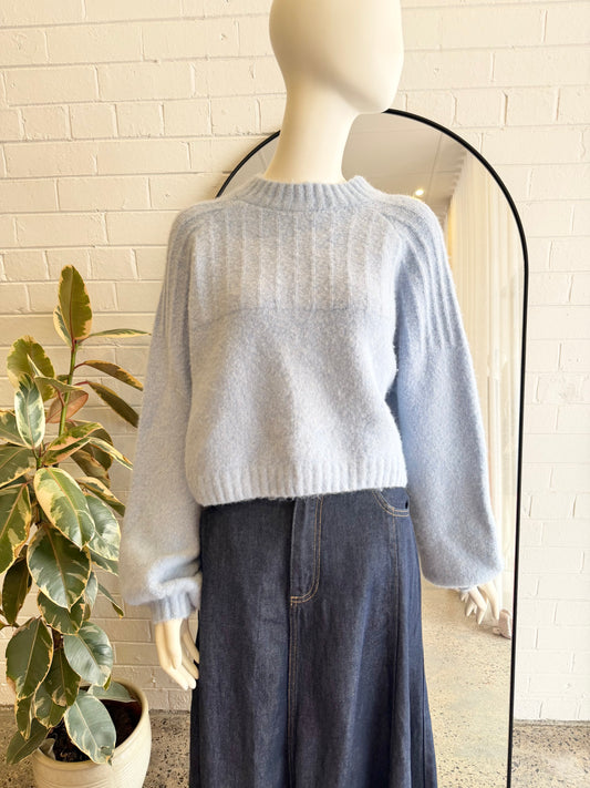 Morrison Blue Kelsey Wool Blend Pullover - Size 1-2 (10/12)