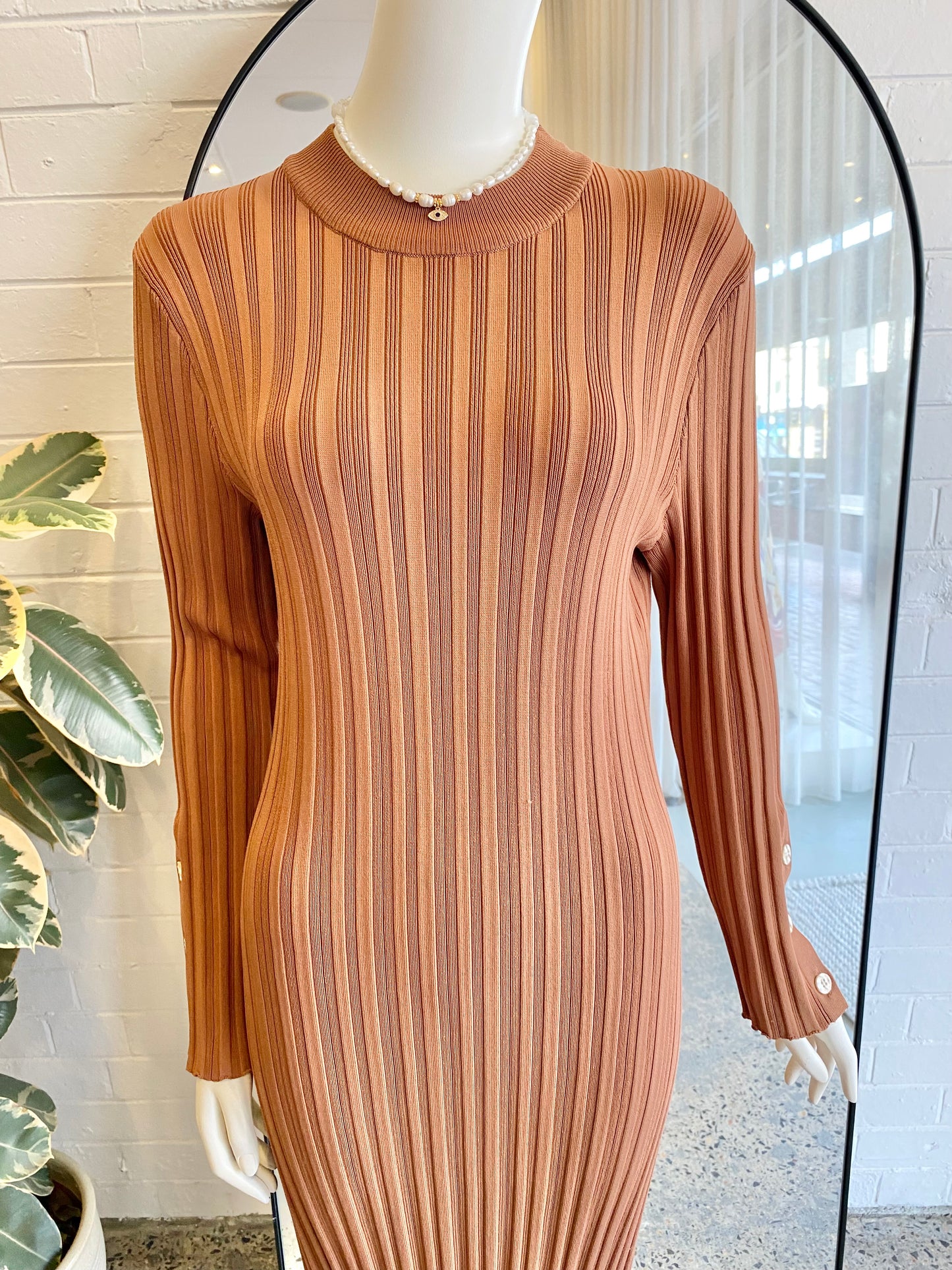 Ena Pelly 'Harley' Kit Dress in Chocolate - Size 12