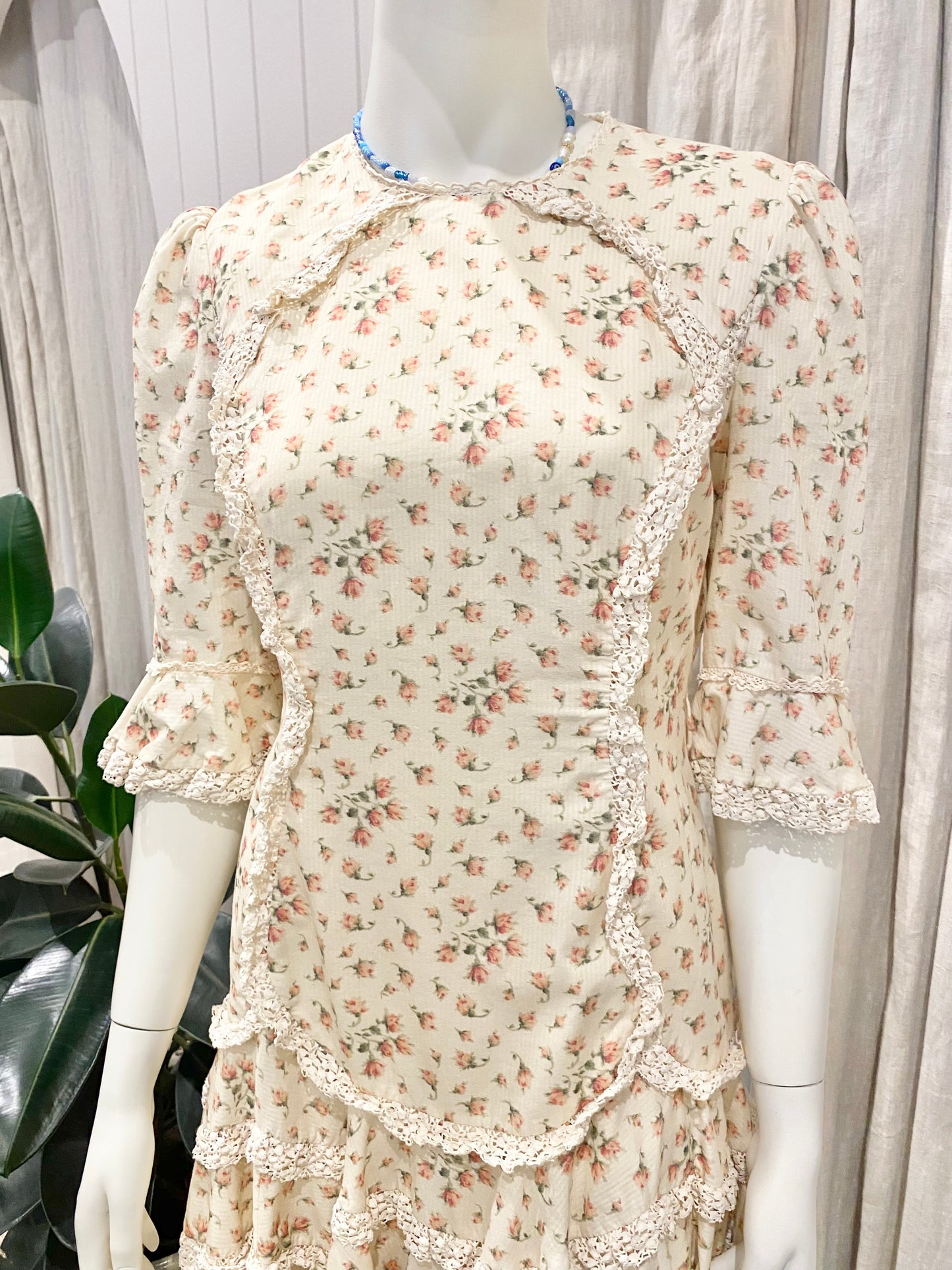 Zimmermann Cream Floral Mini Dress - Size 3