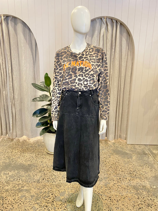 PE Nation Leopard Tee - Size L (12)