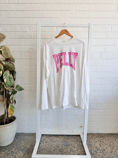 Ena Pelly White Kara Long Sleeve Tee - Size 16