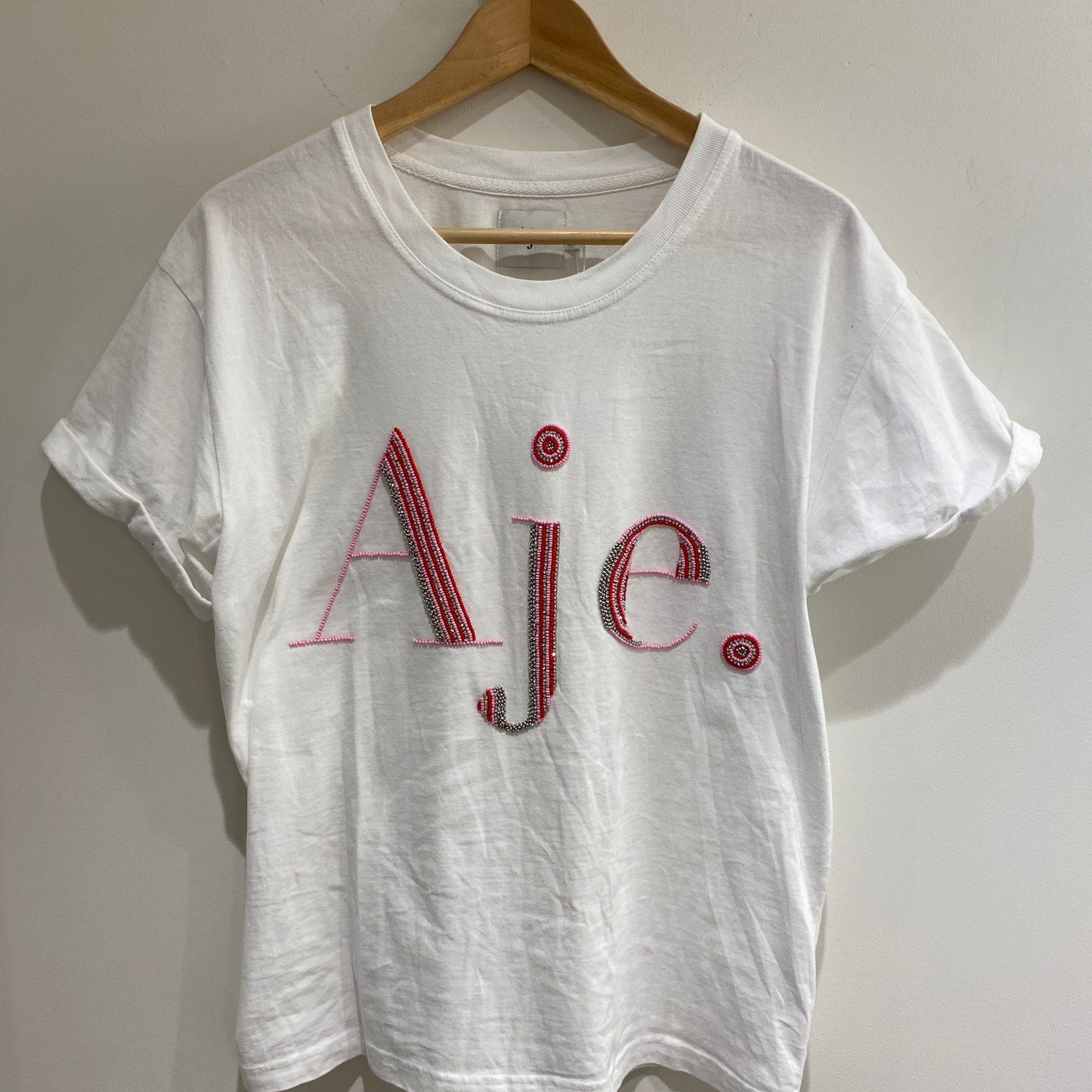 AJE Cary Embelisshed Tee - Size Small