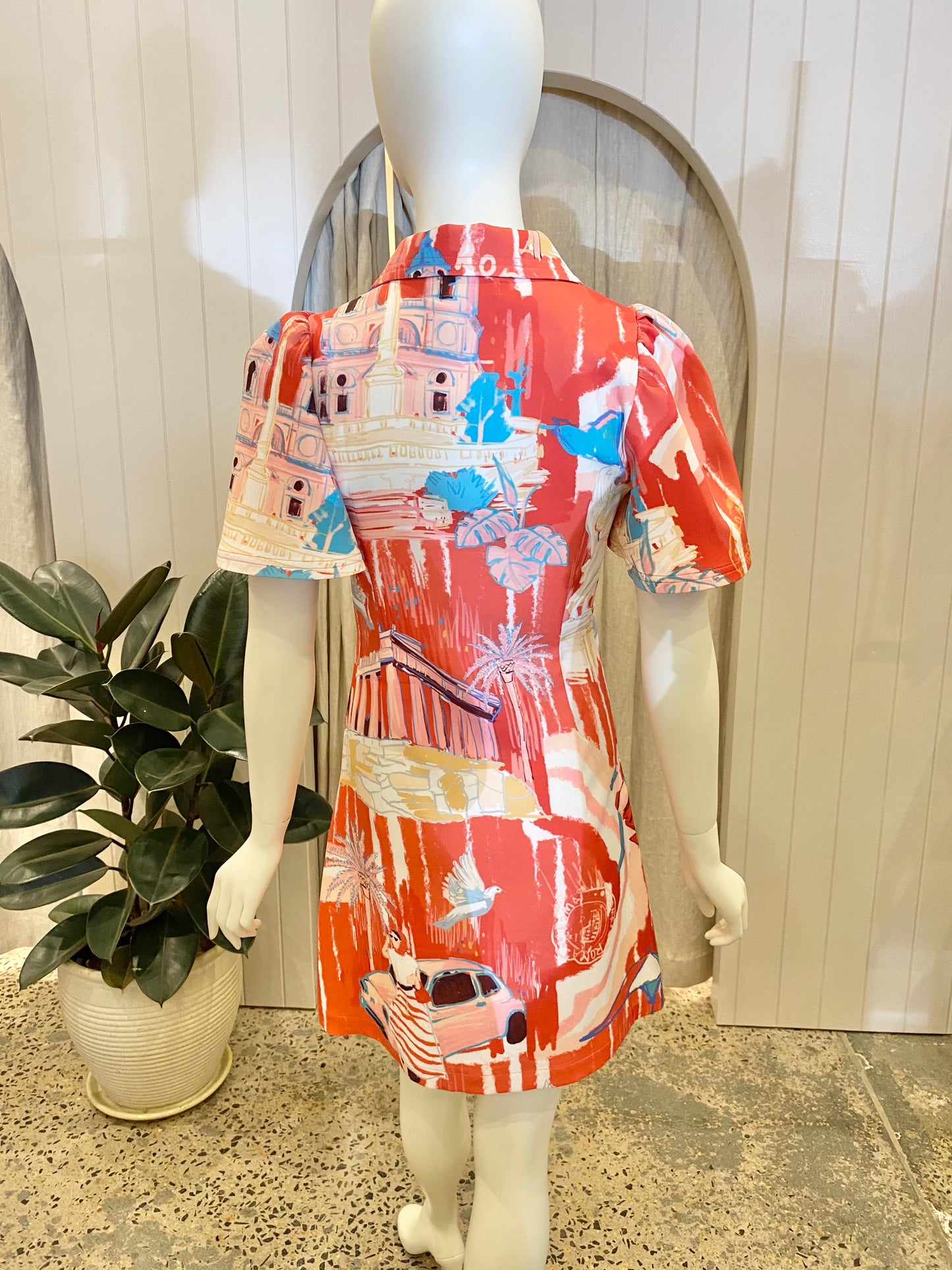 Leo Lin Brooke Shirt Sleeve Mini Dress - Size 6