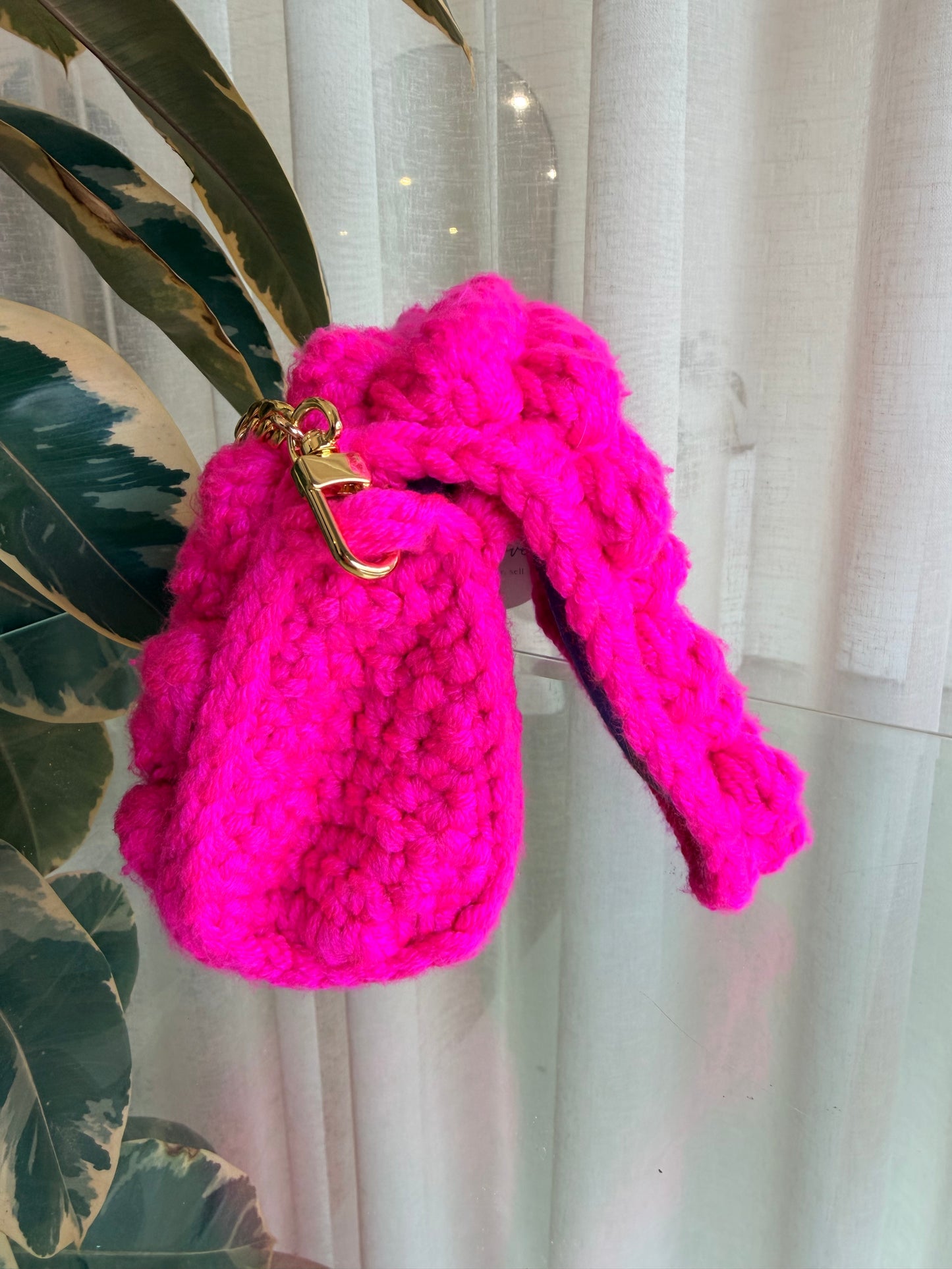 Jimmy Neon Pink Crochet Shoulder Bag
