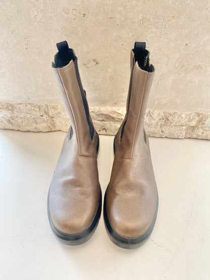 Ecco Grey Brown Nouvelle Boot - Size 40
