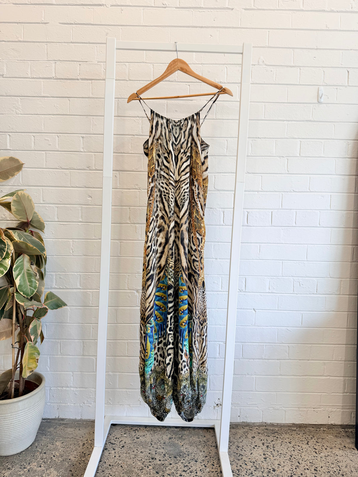 Camilla Brown Animal Print Jumpsuit - Size 10 - 12